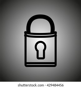 Lock icon vector,