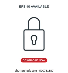 Lock icon vector