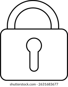 lock icon vector art illustration 