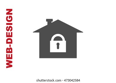 Lock Icon Vector, author portfolio web-design