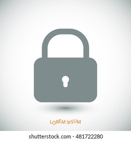 lock icon, vector best flat icon, EPS