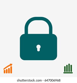 lock icon, vector best flat icon, EPS