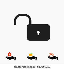 Lock icon Vector, vector best flat icon, EPS