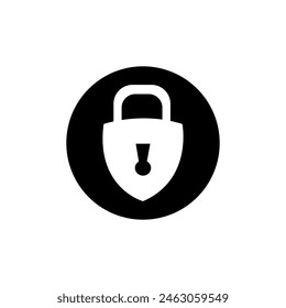 Vector de icono de candado. Ilustración cerrada. Símbolo o logotipo de candado.