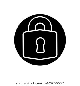 Lock icon vector. Closed illustration sign. Padlock symbol or logo.