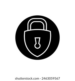 Lock icon vector. Closed illustration sign. Padlock symbol or logo.