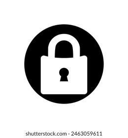 Vector de icono de candado. Ilustración cerrada. Símbolo o logotipo de candado.