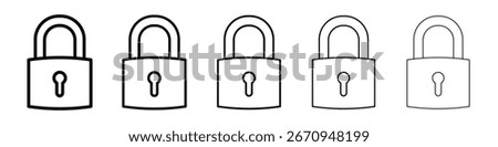 Lock icon vector collection. EPS 10