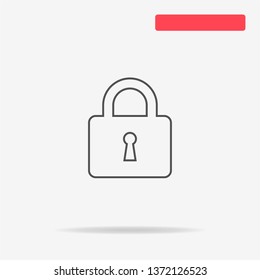 Lock icon. Vector concept illustration for design.