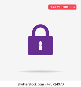 Lock icon. Vector concept illustration for design.