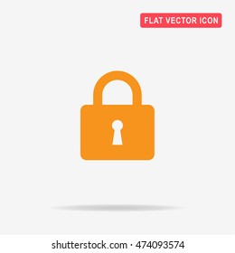 Lock icon. Vector concept illustration for design.