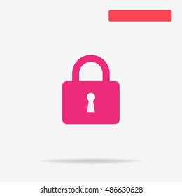Lock icon. Vector concept illustration for design.