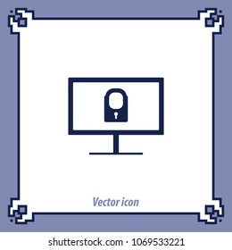Lock icon, vector design element