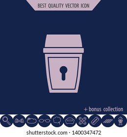 Lock icon, vector design element