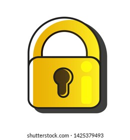 Lock Icon Vector. Lock Vector Design. Sign Design. Flat Style. Vector Eps 10