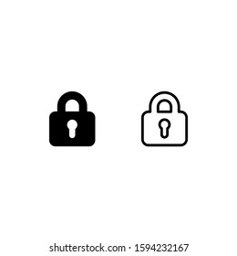 Lock Icon Vector Design Template 001