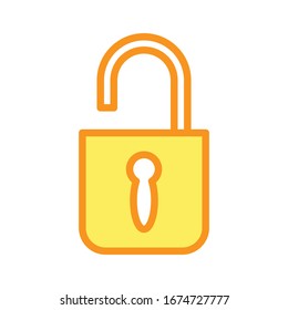 Lock icon vector design template 