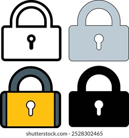 Lock Icon Vector Editable EPS 10