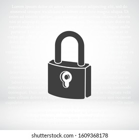 lock icon. Vector Eps 10 . Lorem Ipsum Flat Design