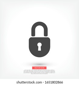 lock icon. Vector Eps 10 . Lorem Ipsum Flat Design padlock