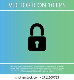 icono de bloqueo. Vector Eps 10 . Pabellón de diseño plano Lorem Ipsum
