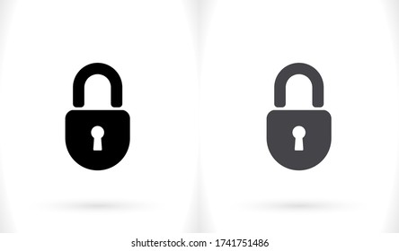 lock icon. Vector  Eps 10 . Lorem Ipsum Flat Design padlock
