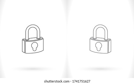 lock icon. Vector  Eps 10 . Lorem Ipsum Flat Design padlock