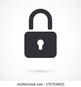 lock icon. Vector  Eps 10 . Lorem Ipsum Flat Design padlock