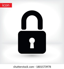 lock icon. Vector  Eps 10 . Lorem Ipsum Flat Design padlock
