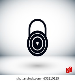 Lock icon, Vector EPS 10 illustration style