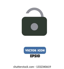 lock icon, lock vector. eps10