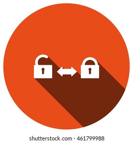 Lock Icon, vector, icon flat