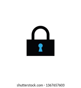 Lock Icon Vector Flat Design 