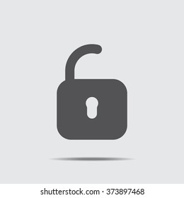 Lock Icon vector flat design