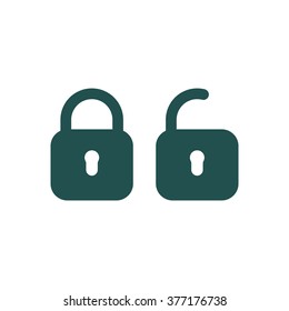 Lock Icon vector flat design