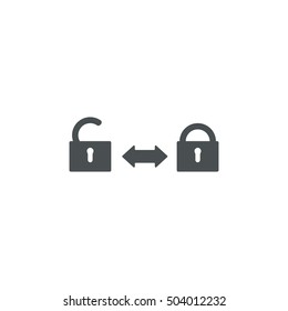 Lock Icon Vector flat design style