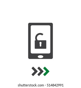 Lock Icon Vector flat design style