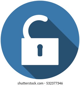 Lock Icon Vector flat design style