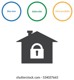 Lock Icon Vector flat design style