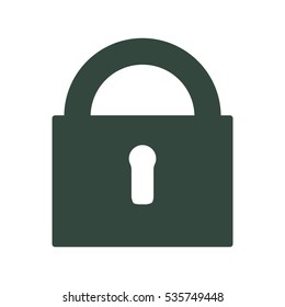 Lock Icon Vector flat design style