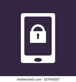 Lock Icon Vector flat design style