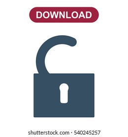 Lock Icon Vector flat design style