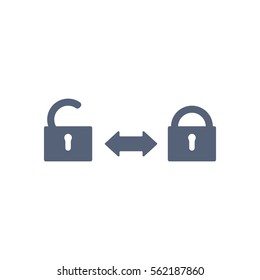 Lock Icon Vector flat design style