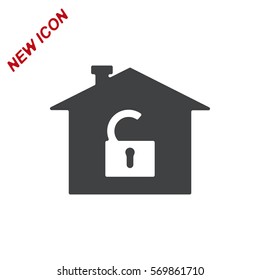 Lock Icon Vector flat design style