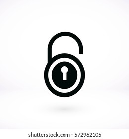 lock icon vector, flat design best vector icon
