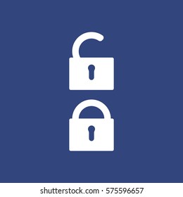 Lock Icon Vector flat design style