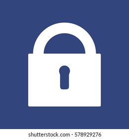 Lock Icon Vector flat design style