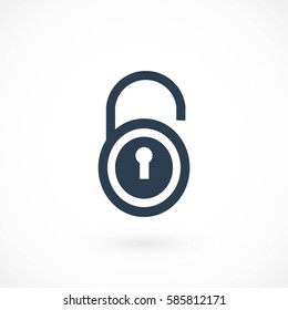 lock icon vector, flat design best vector icon
