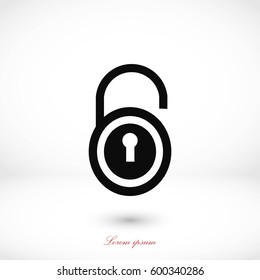 lock icon vector, flat design best vector icon