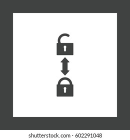 Lock Icon Vector flat design style